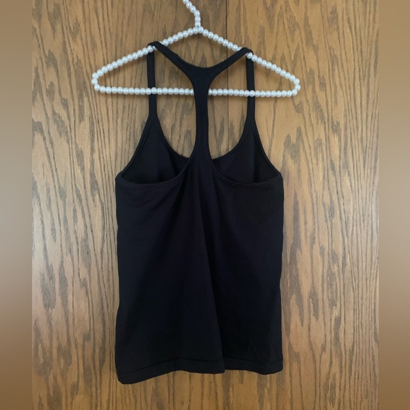 Athleta Renew built-in bra tank ribbed camisole racerback - black - Picture 5 of 10